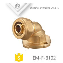 EM-F-B102 Brass compression flange elbow pipe fitting